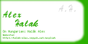 alex halak business card