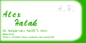 alex halak business card